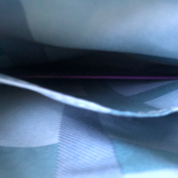 New Joy Mangano Powder Blue Leather Crossbody Bag - Picture 4 of 4